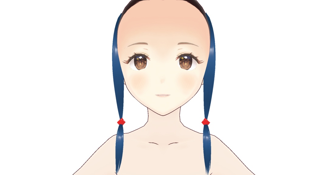 VRoidStudio 横髪 おさげ