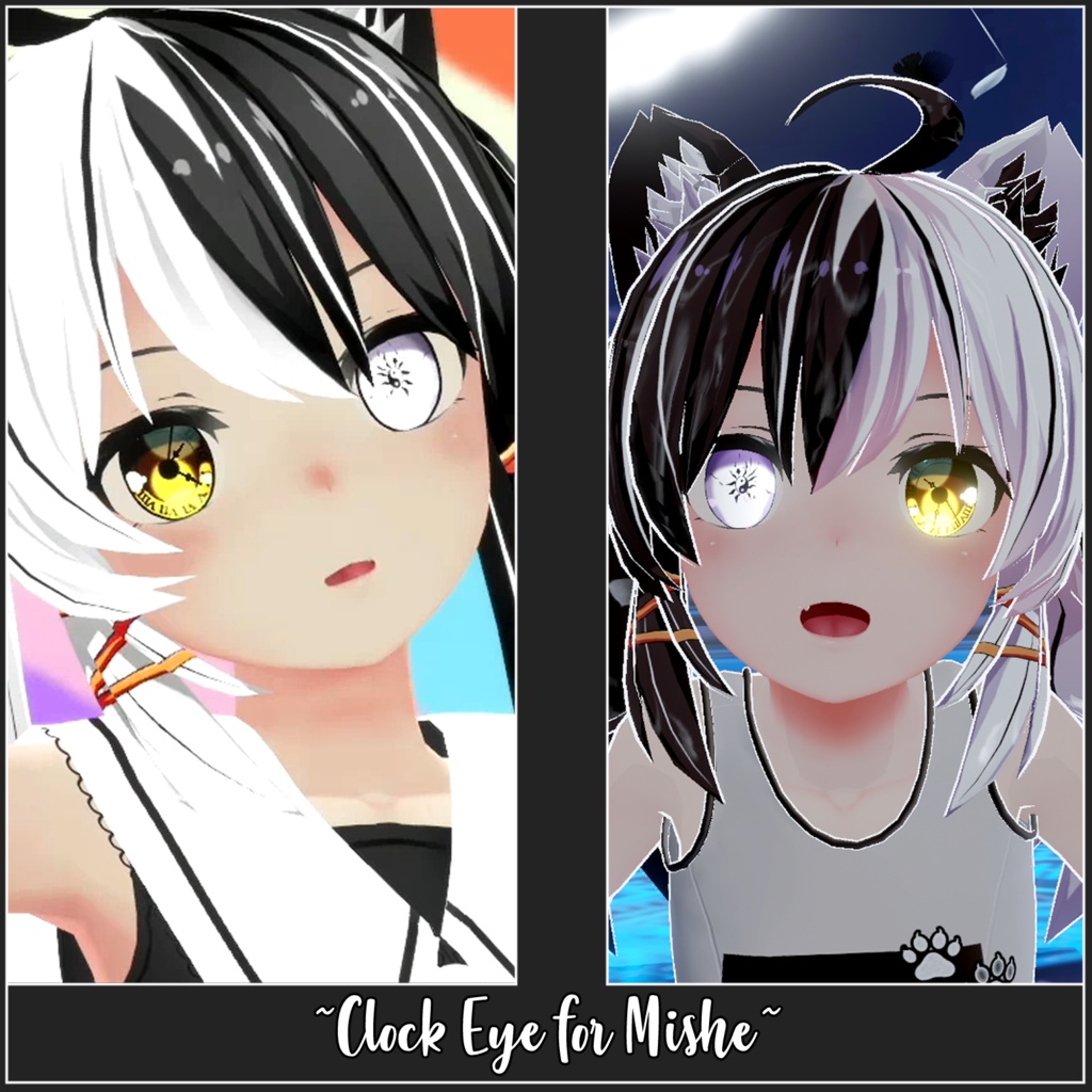 【VRchat向け】(ミーシェ)Mishe 時計の目 - Clock Eye for Mishe