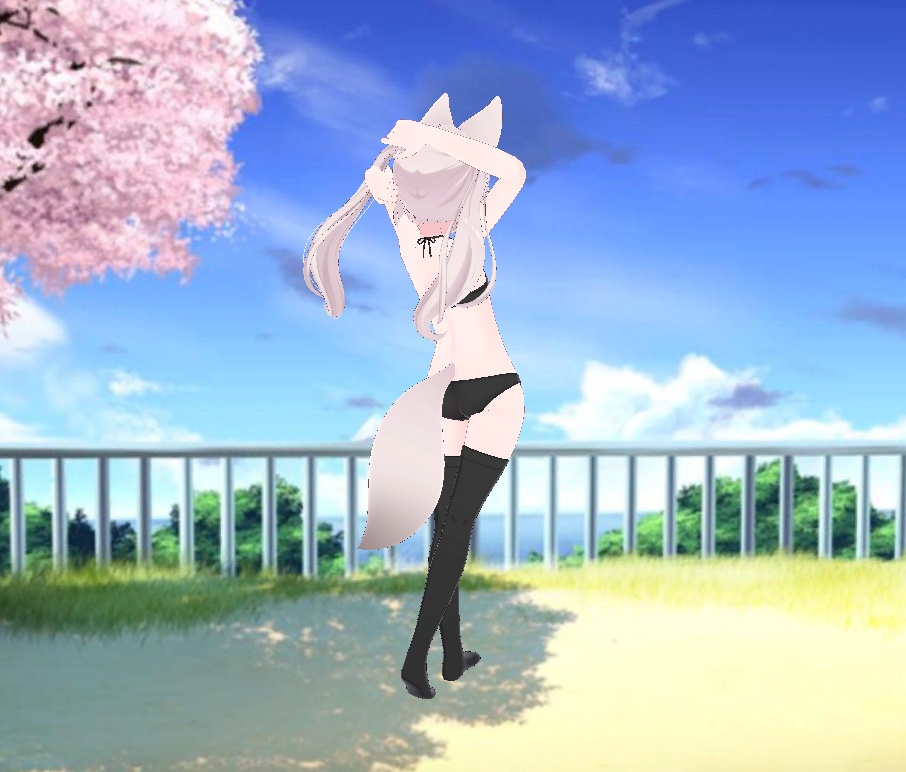 Karin - Kneesocks & Shimapan Pantsu | カリン - ニーソックスとストライプのパンティー