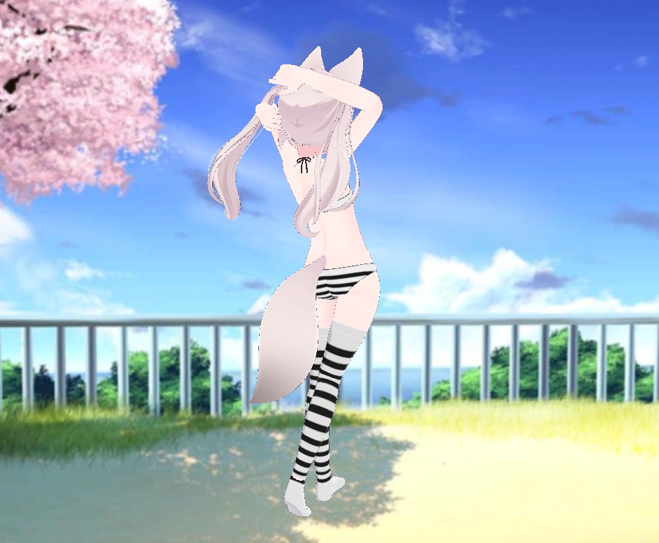 Karin - Kneesocks & Shimapan Pantsu | カリン - ニーソックスとストライプのパンティー