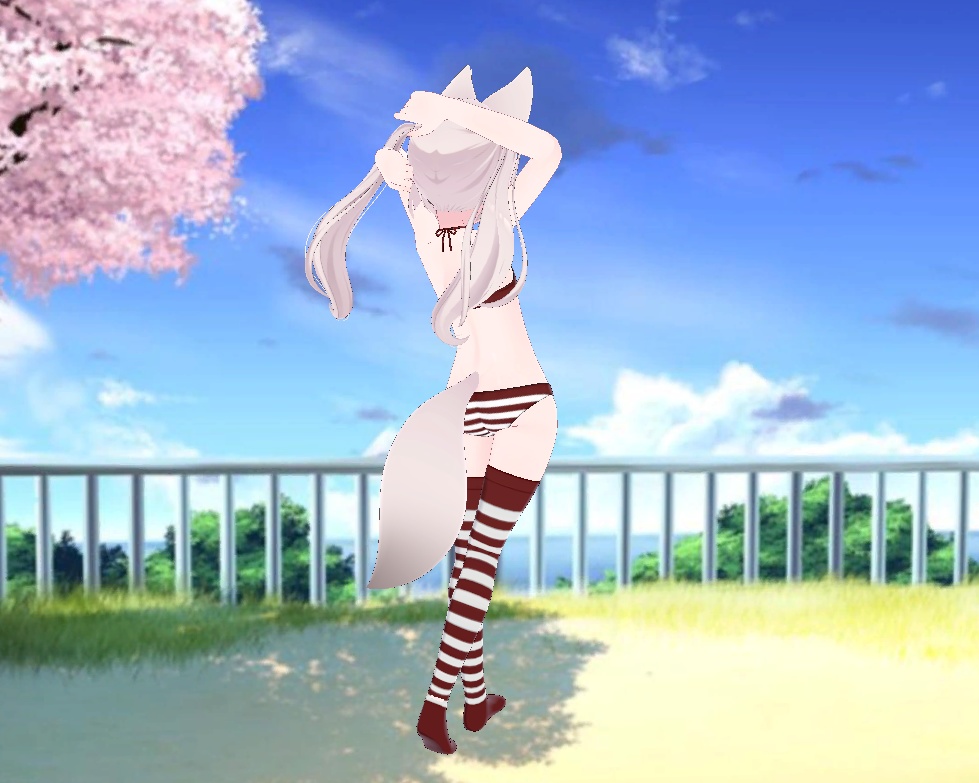 Karin - Kneesocks & Shimapan Pantsu | カリン - ニーソックスとストライプのパンティー