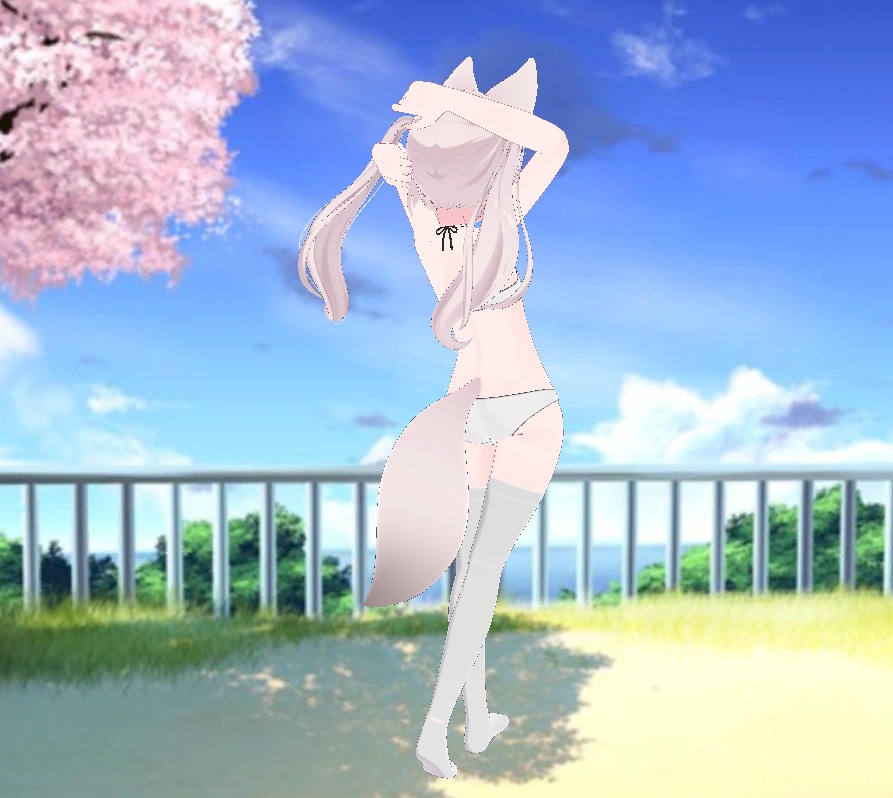 Karin - Kneesocks & Shimapan Pantsu | カリン - ニーソックスとストライプのパンティー