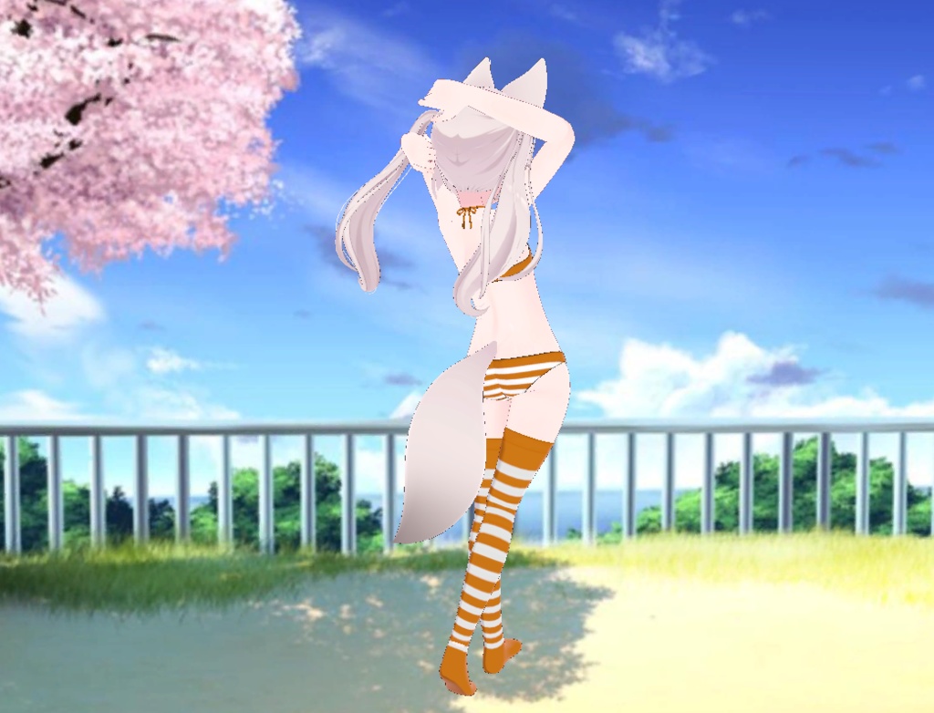 Karin - Kneesocks & Shimapan Pantsu | カリン - ニーソックスとストライプのパンティー