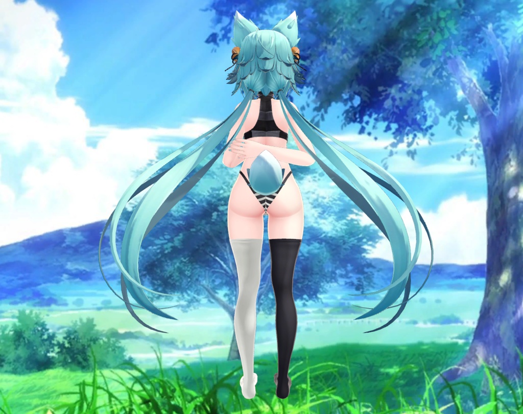 Rindo - Kneesocks Dual Color & Shimapan Pantsu | 竜胆 - ニーソックスデュアルカラー&シマパンパンツ