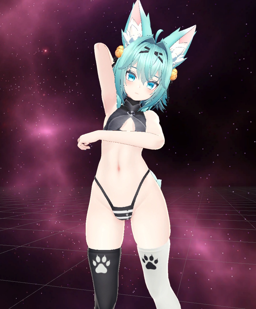 Rindo - Kneesocks Dual Color & Shimapan Pantsu | 竜胆 - ニーソックスデュアルカラー&シマパンパンツ