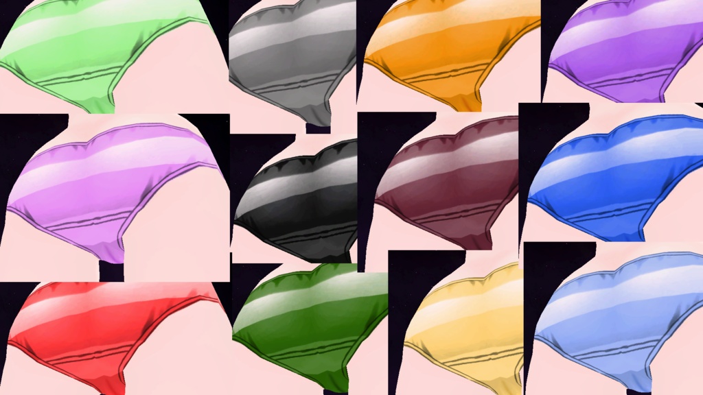 Rusk - Cute Multi Colored Underwear + Cute Prints | ラスク - かわいい下着-マルチカラー-かわいいプリント