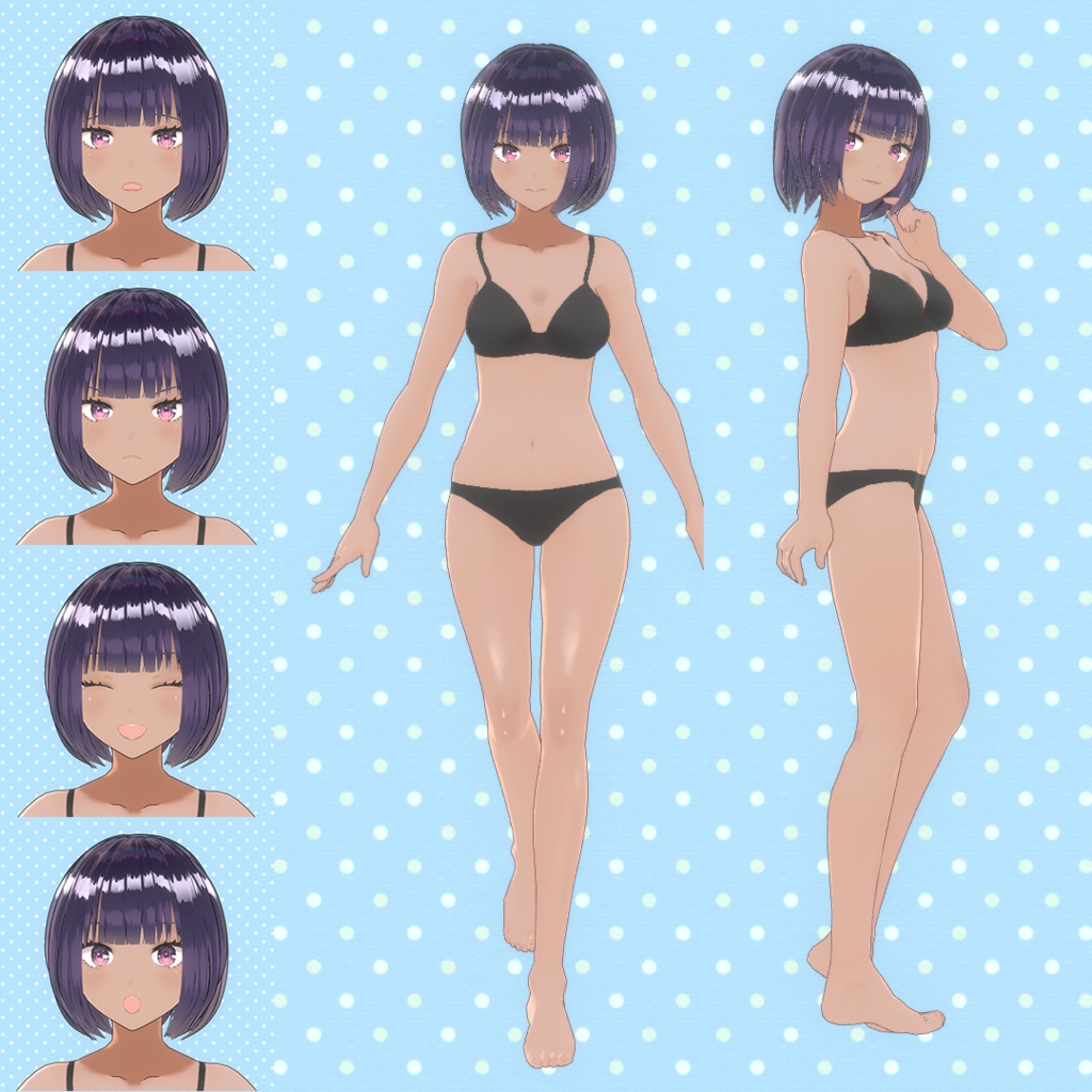 【旧VRoid製】運動部系女子の素体 ※VRMデータのみ