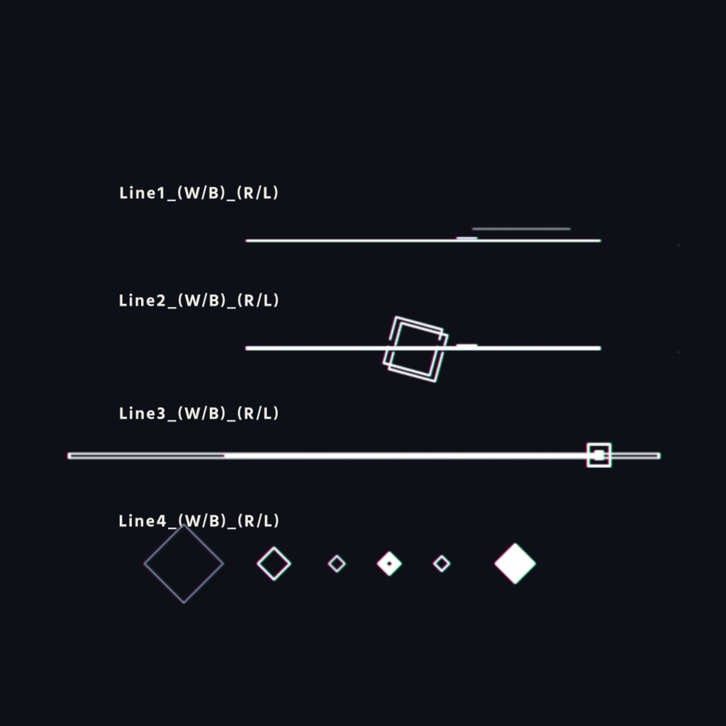 【apng素材】ちょっとチカチカするライン素材