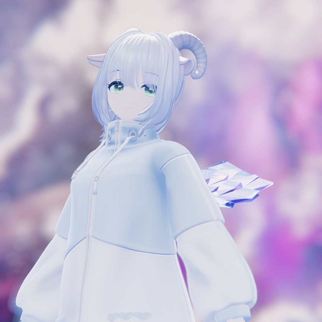 ローポリ水晶の翼【VRChat想定】