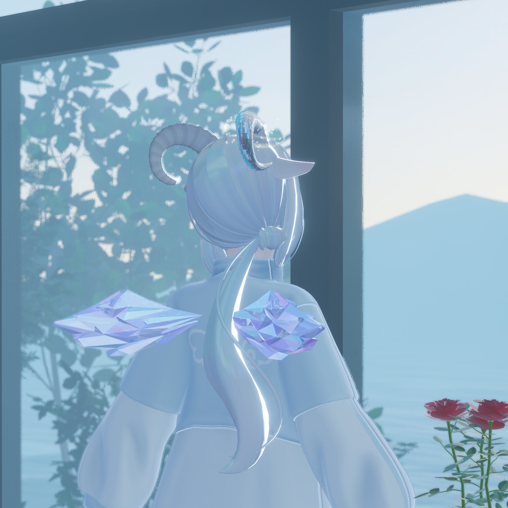ローポリ水晶の翼【VRChat想定】