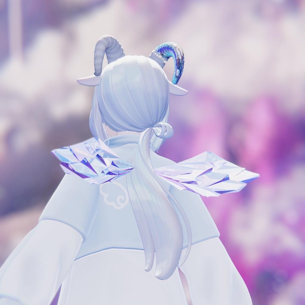 ローポリ水晶の翼【VRChat想定】