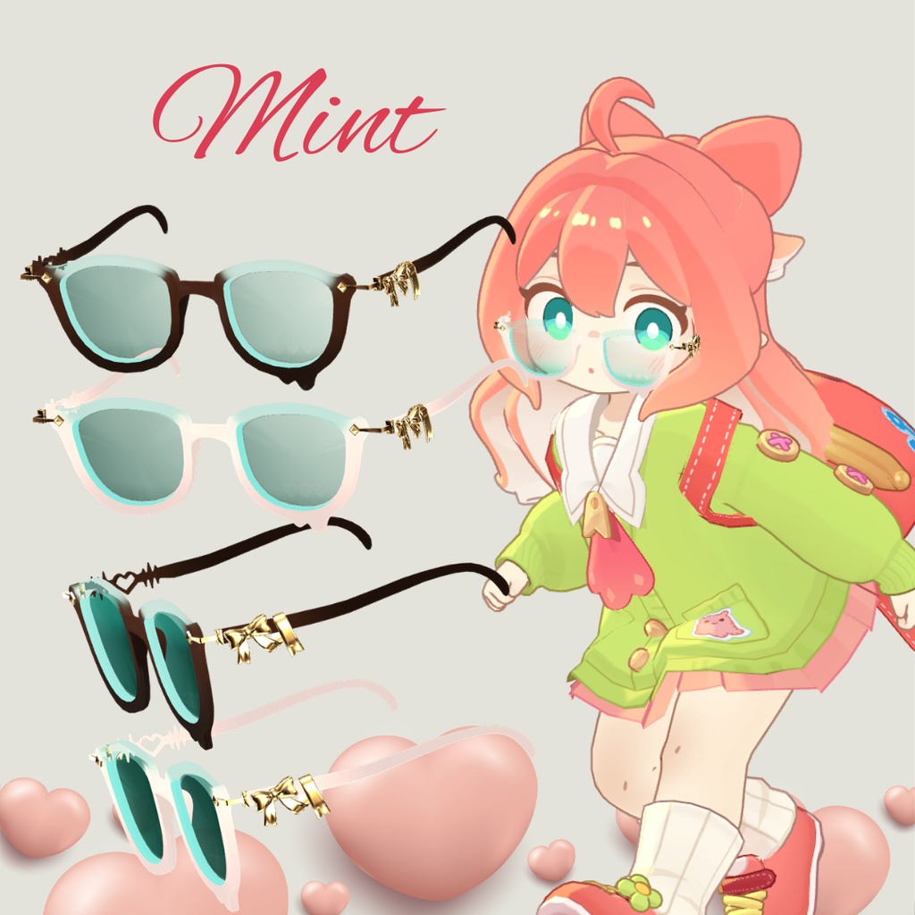 【複数アバター対応】melty chocolat glasses