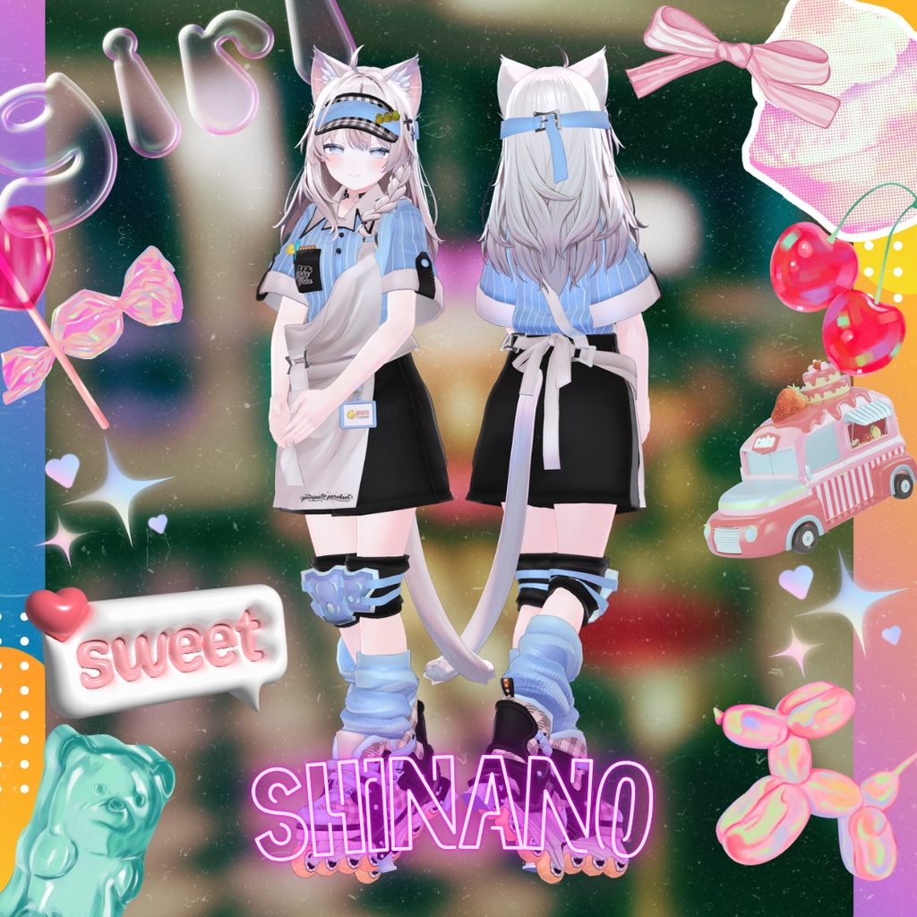 【複数アバター対応】PukaPukaDINER【VRChat想定3D衣装】