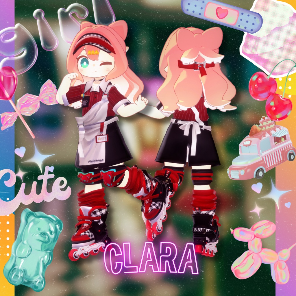 Release Sale中!【複数アバター対応】PukaPukaDINER【VRChat想定3D衣装】