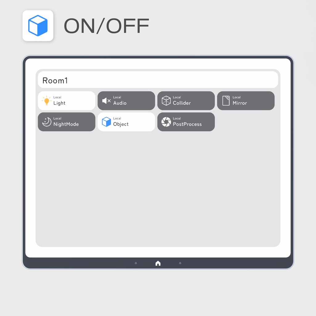 タッチ式タブレット RTab VRChatワールドギミック