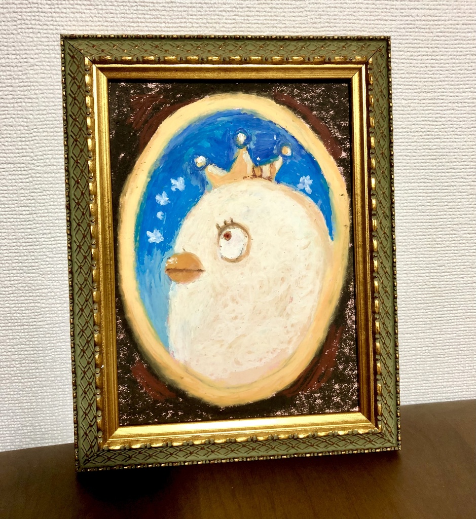 名画風額縁+エリザベスのイラストセット