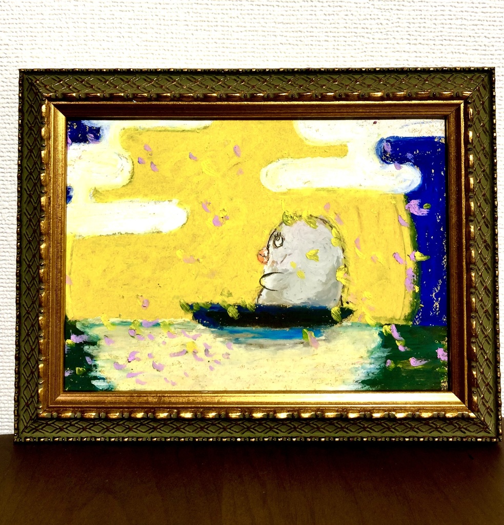 名画風額縁+エリザベスのイラストセット