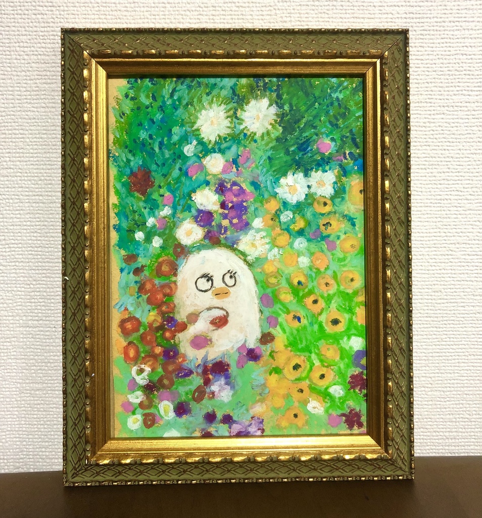 名画風額縁+エリザベスのイラストセット