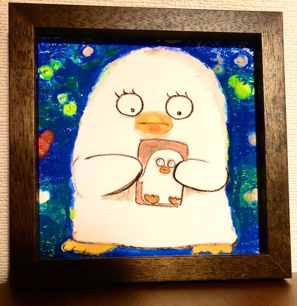 シンプル額縁+エリザベスのイラストセット