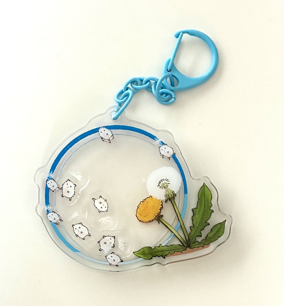 綿毛ハムスターのシャカシャカアクリルキーホルダー