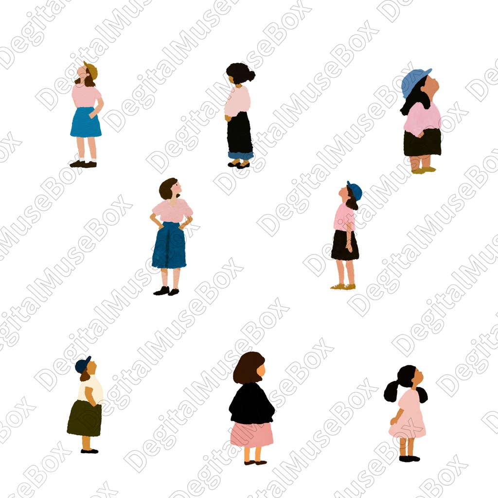 可愛い子供大人ドローン&飛行機クリップアート99種類セット