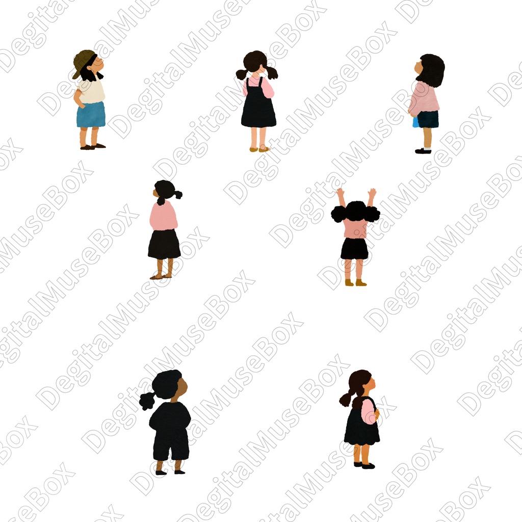 可愛い子供大人ドローン&飛行機クリップアート99種類セット