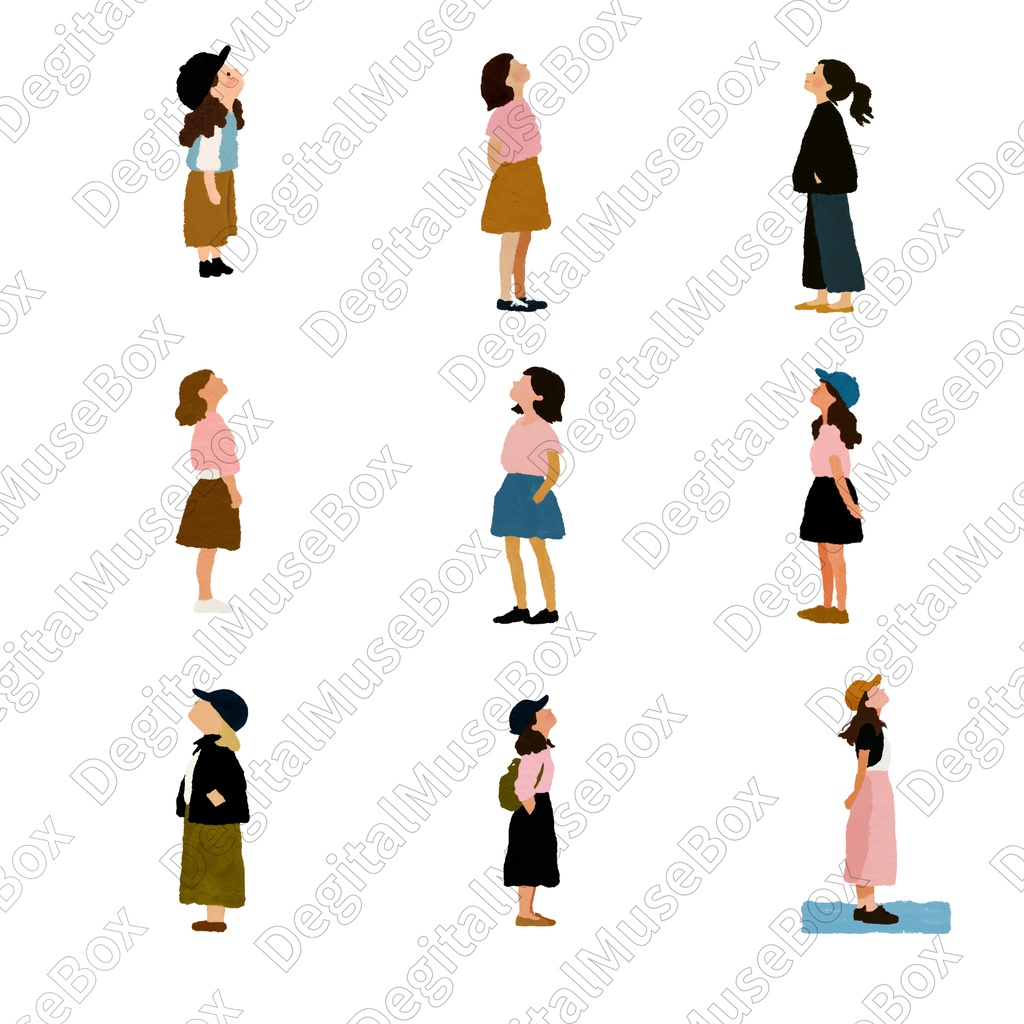 可愛い子供大人ドローン&飛行機クリップアート99種類セット