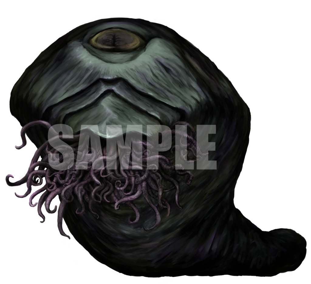 絵柄が違いすぎるクトゥルフ神話生物素材「クトーニアン」