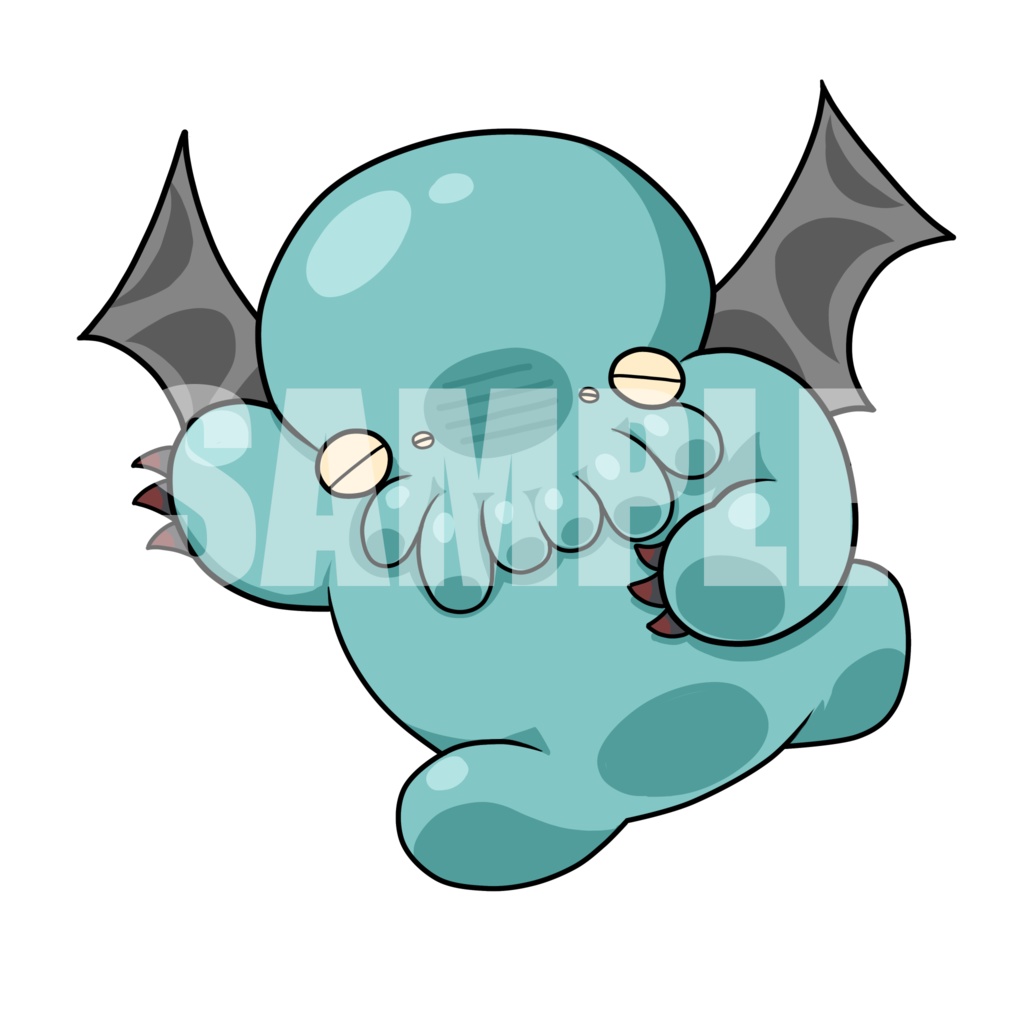 絵柄が違いすぎるクトゥルフ神話生物素材「クトゥルフの星の落とし子」