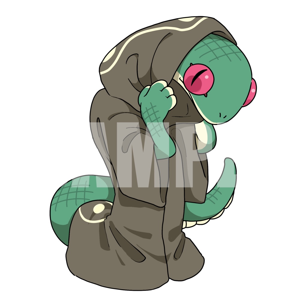 絵柄が違いすぎるクトゥルフ神話生物素材「ヘビ人間」