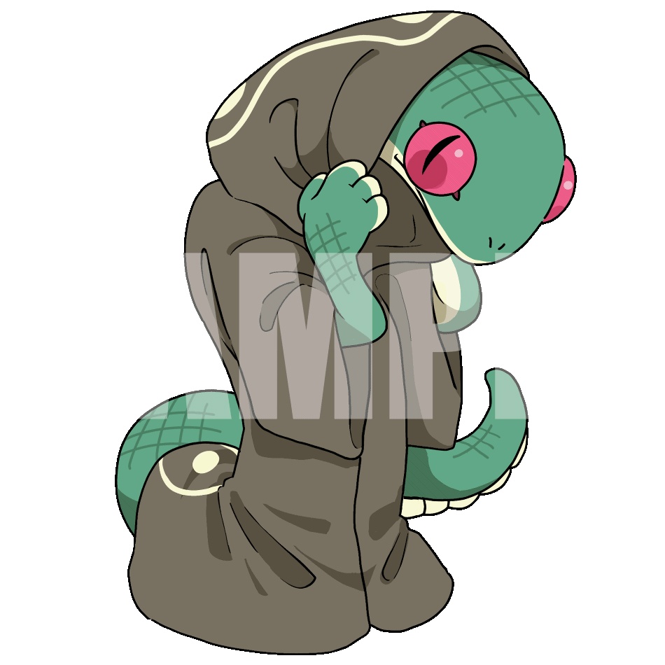 動く!絵柄が違いすぎるクトゥルフ神話生物素材「ヘビ人間」SPLL:E193871