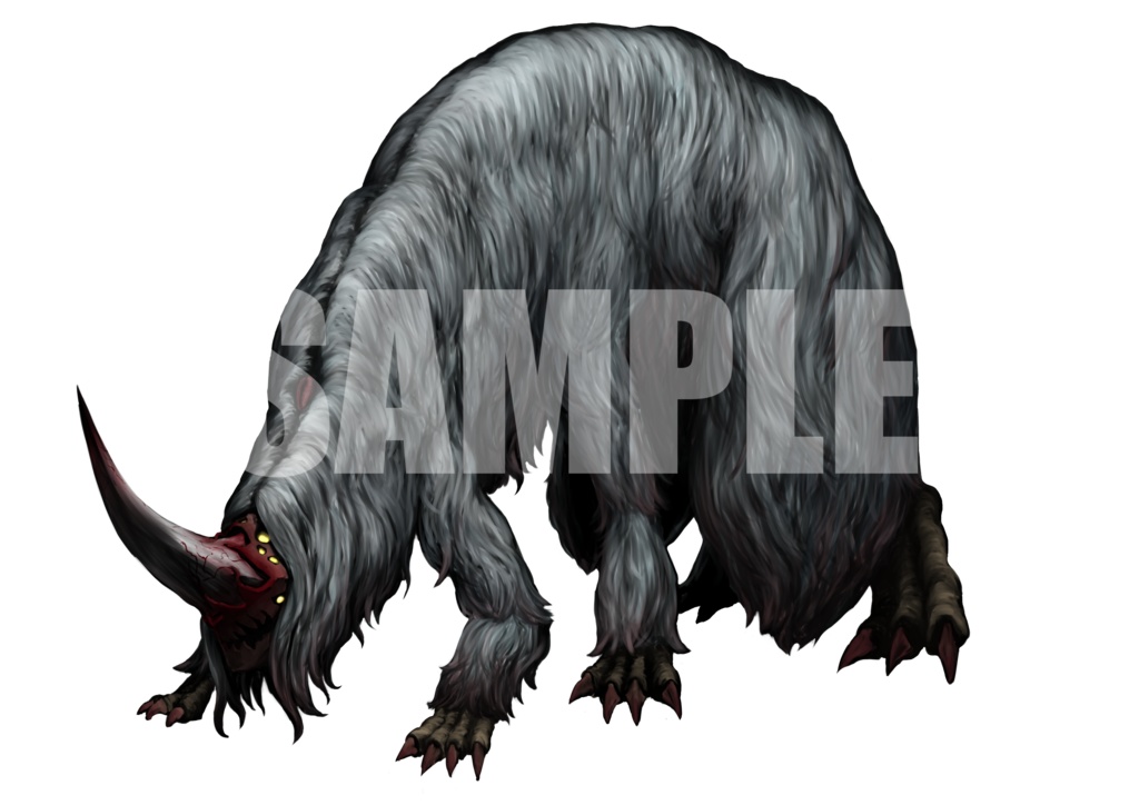 絵柄が違いすぎるクトゥルフ神話生物素材「ノフ=ケー」