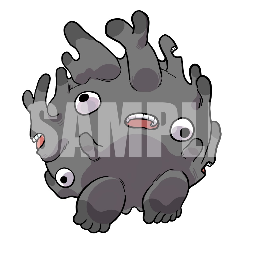 絵柄が違いすぎるクトゥルフ神話生物素材「飛行するポリプ」