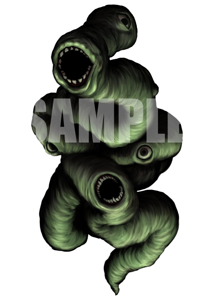 絵柄が違いすぎるクトゥルフ神話生物素材「飛行するポリプ」