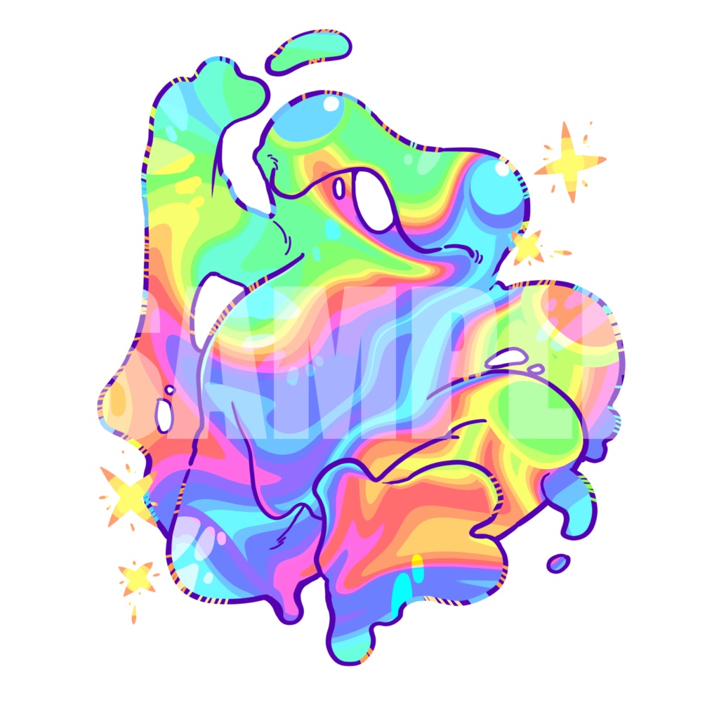 絵柄が違いすぎるクトゥルフ神話生物素材「宇宙からの色」