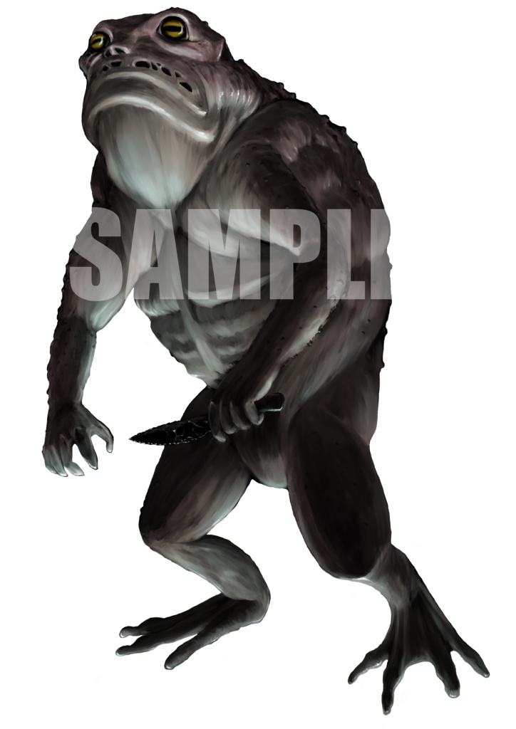 絵柄が違いすぎるクトゥルフ神話生物素材「ミリ・ニグリ」