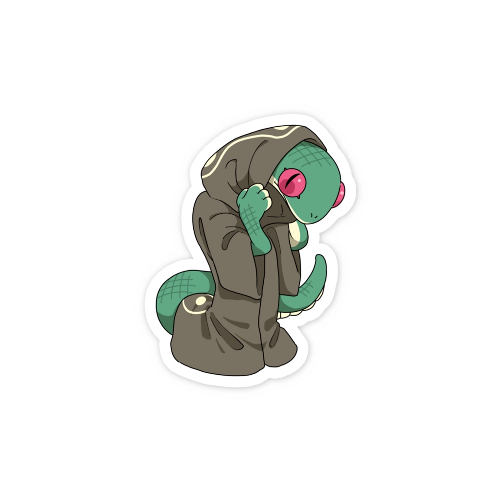 ヘビ人間のかわいいステッカー