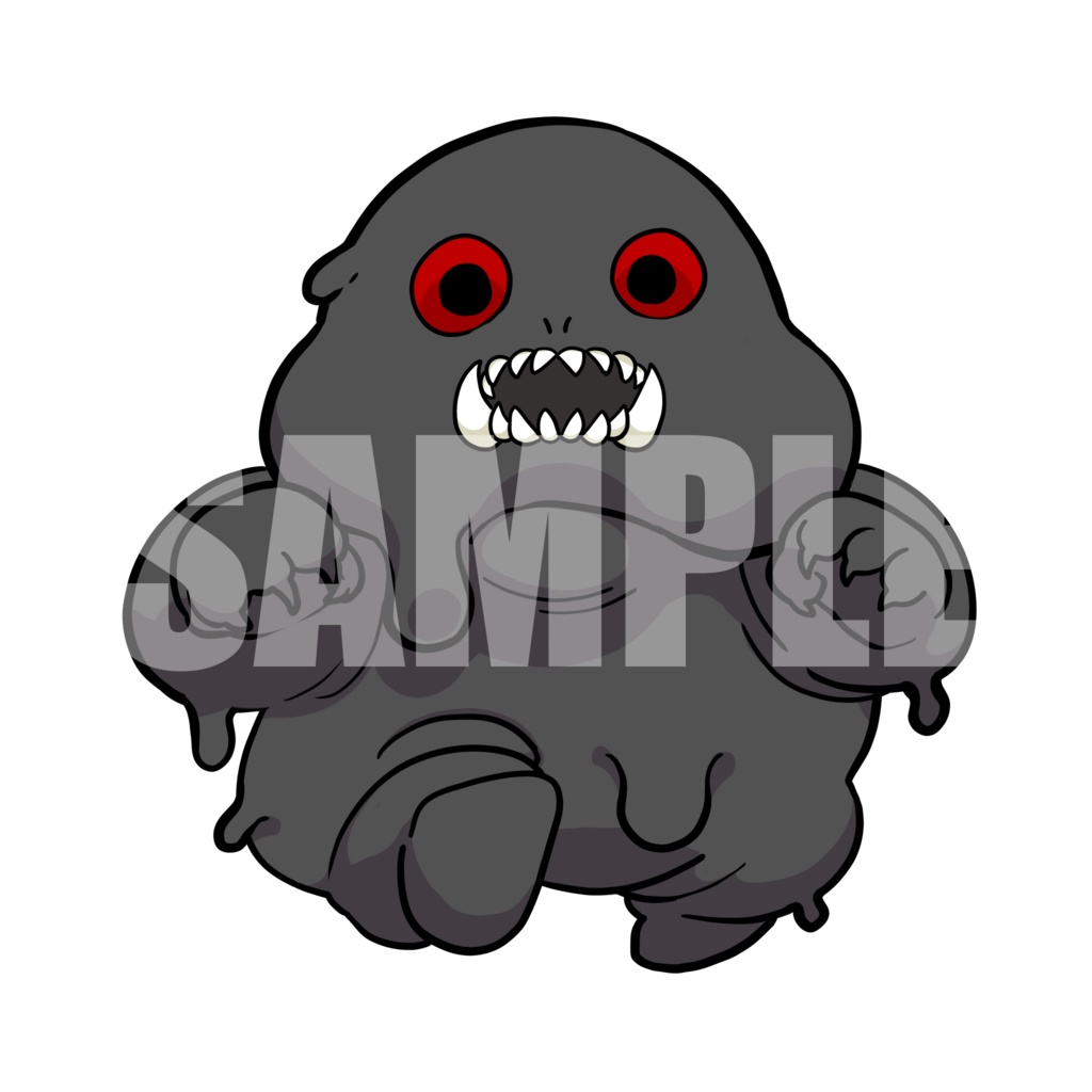 絵柄が違いすぎるクトゥルフ神話生物素材「ニョグタの落とし子」