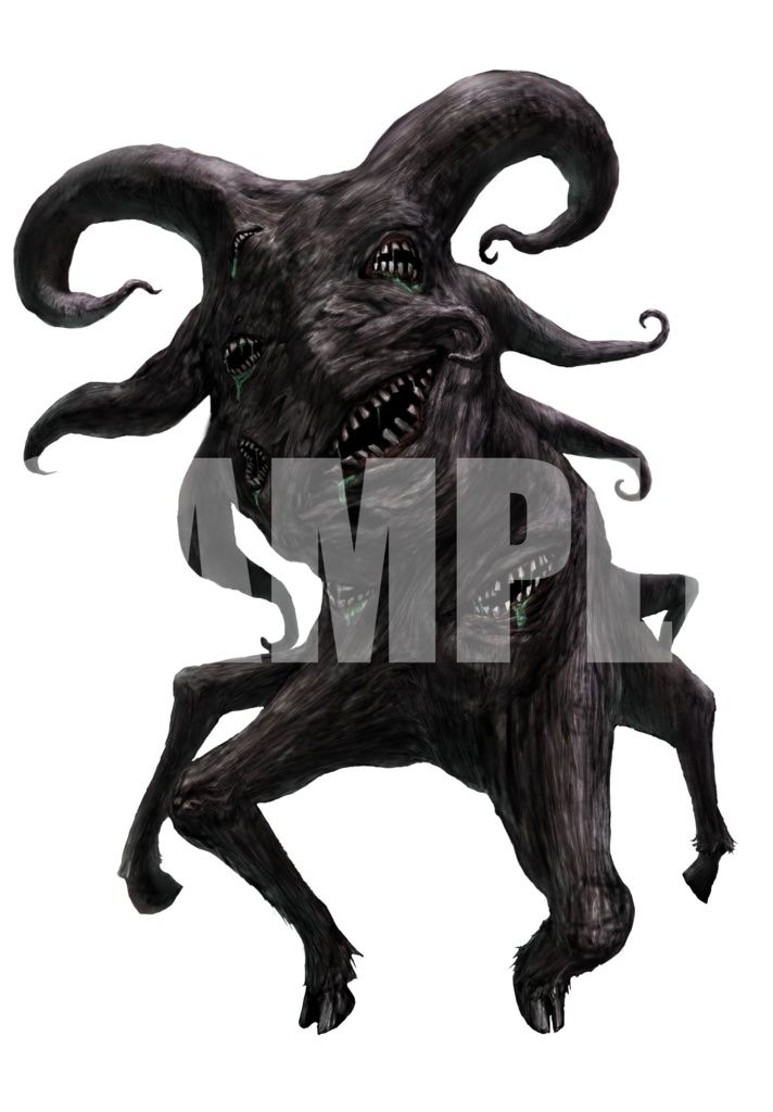 絵柄が違いすぎるクトゥルフ神話生物素材「黒い仔山羊」