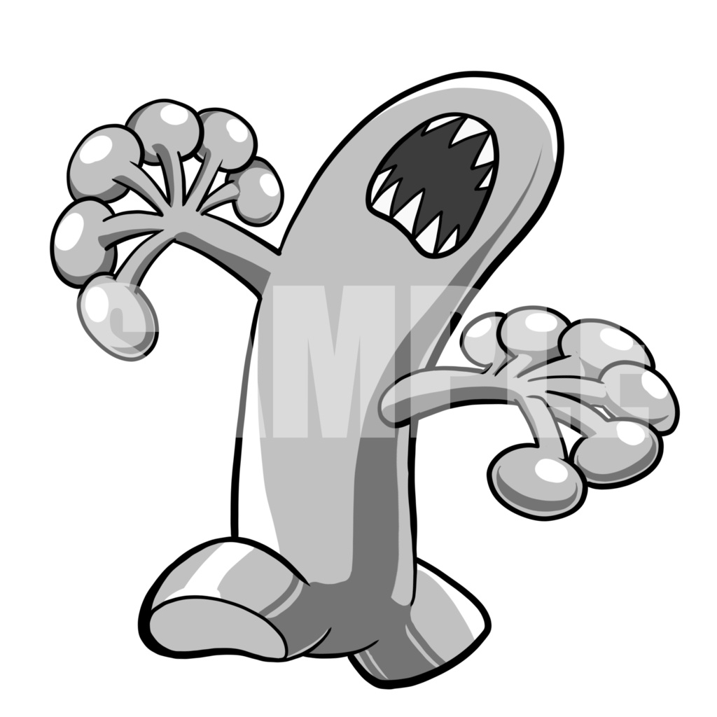 絵柄が違いすぎるクトゥルフ神話生物素材「ザイクロトルからの怪物」