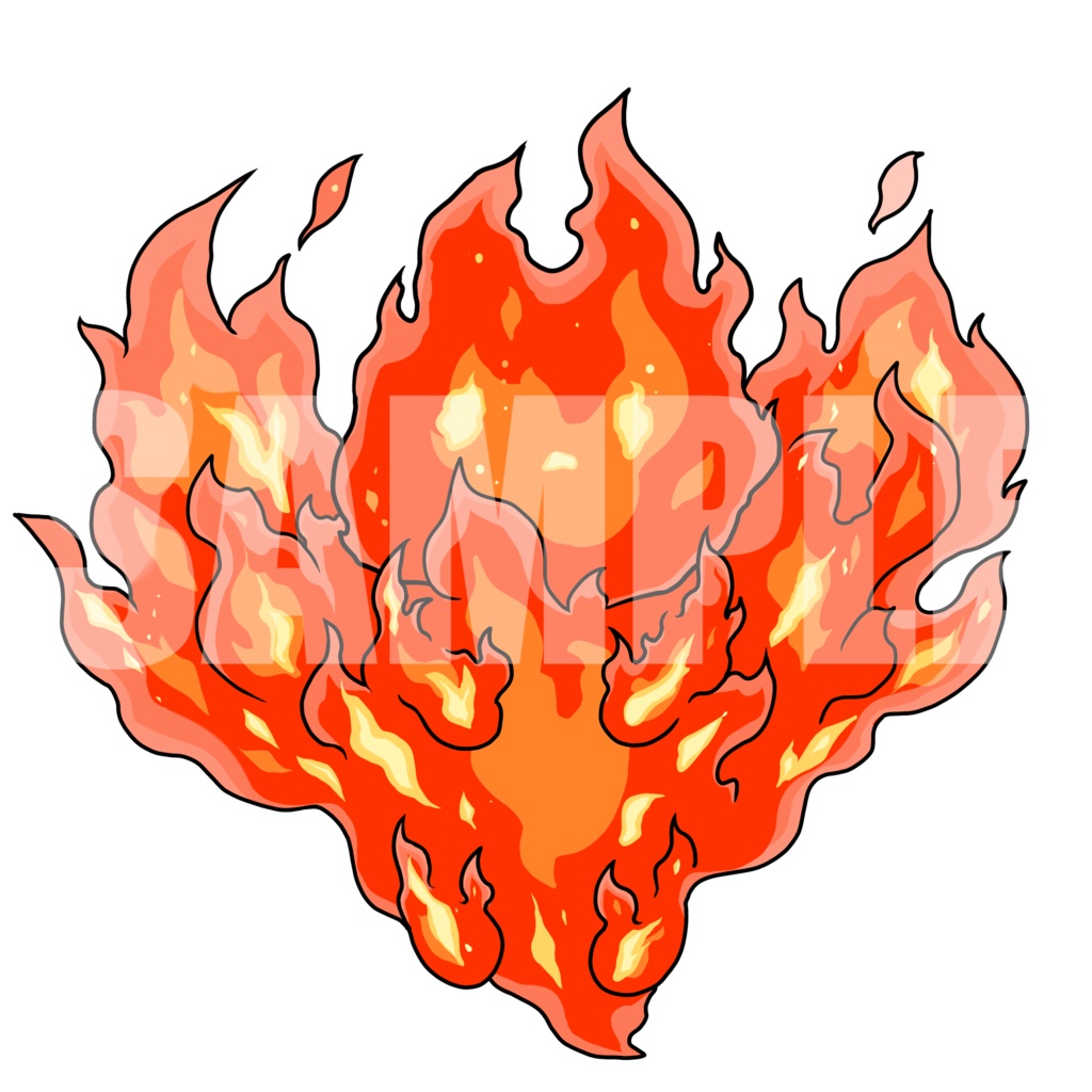 絵柄が違いすぎるクトゥルフ神話生物素材「炎の精」