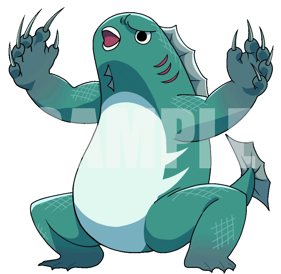 動く!絵柄が違いすぎるクトゥルフ神話生物素材「ダゴン」SPLL:E189410