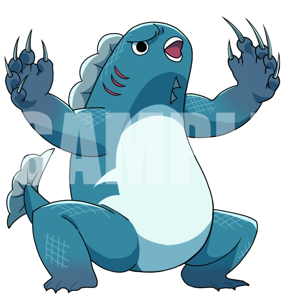 絵柄が違いすぎるクトゥルフ神話生物素材「ハイドラ」