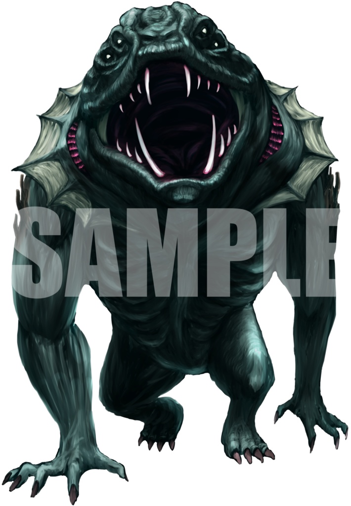 絵柄が違いすぎるクトゥルフ神話生物素材「ハイドラ」