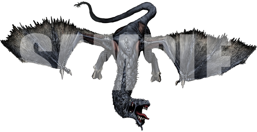 絵柄が違いすぎるクトゥルフ神話生物素材「シャンタク鳥」