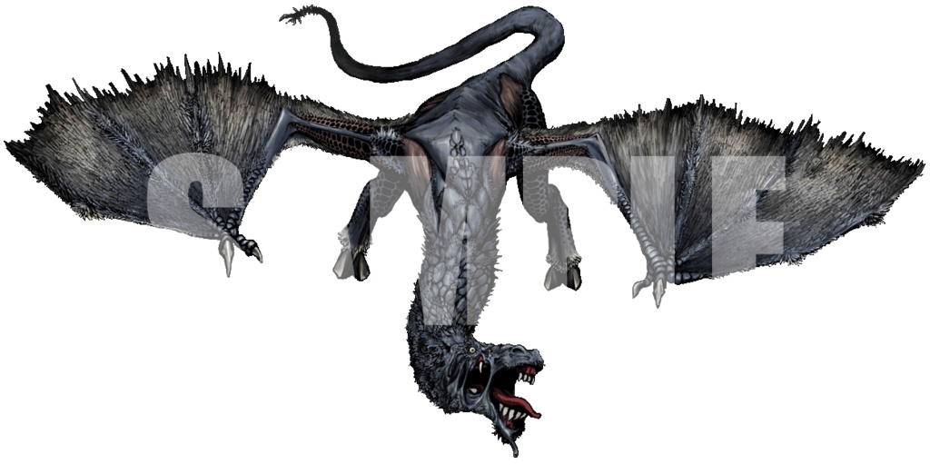 動く!絵柄が違いすぎるクトゥルフ神話生物素材「シャンタク鳥」SPLL:E189753