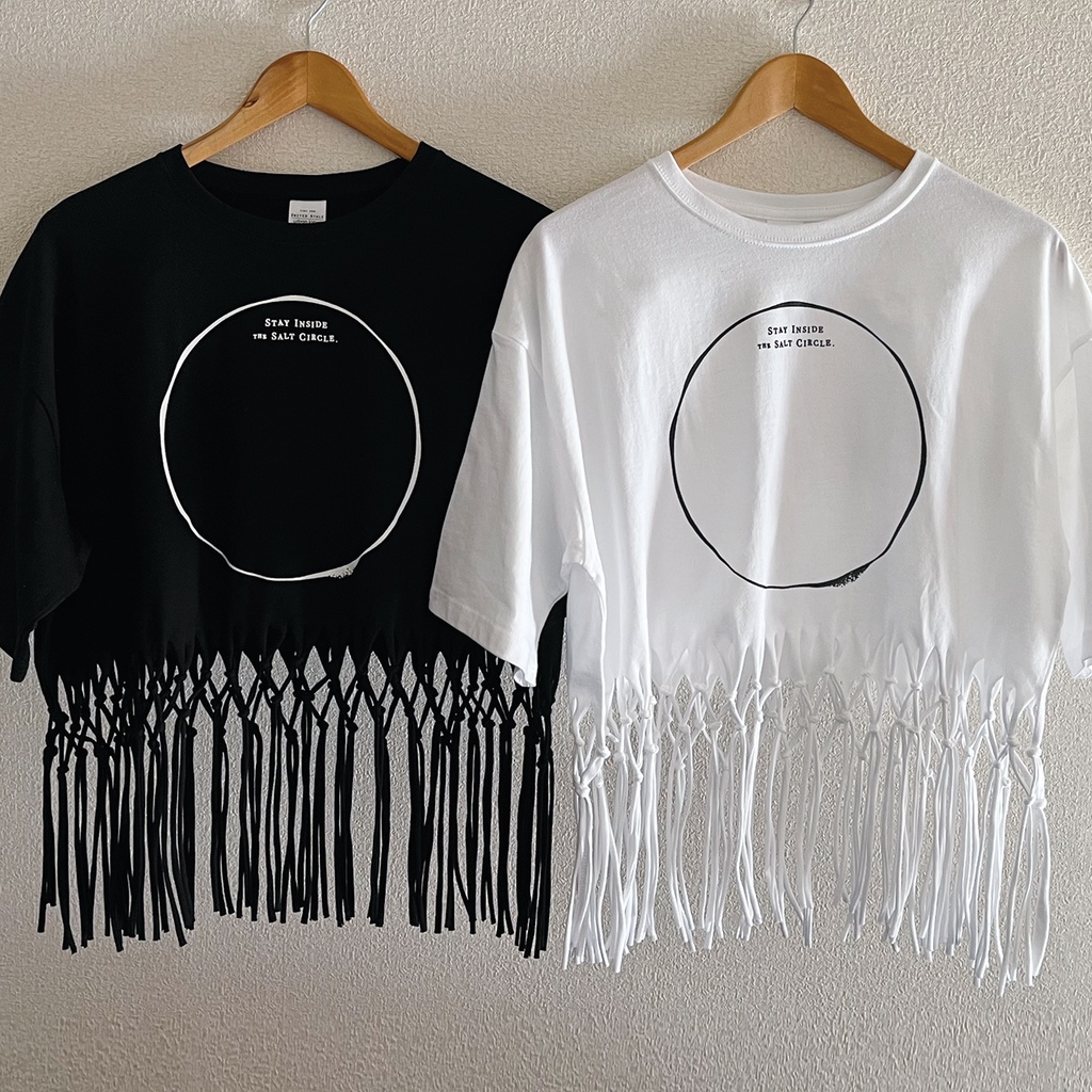 塩のサークルから出るなビッグサイズフリンジTシャツ