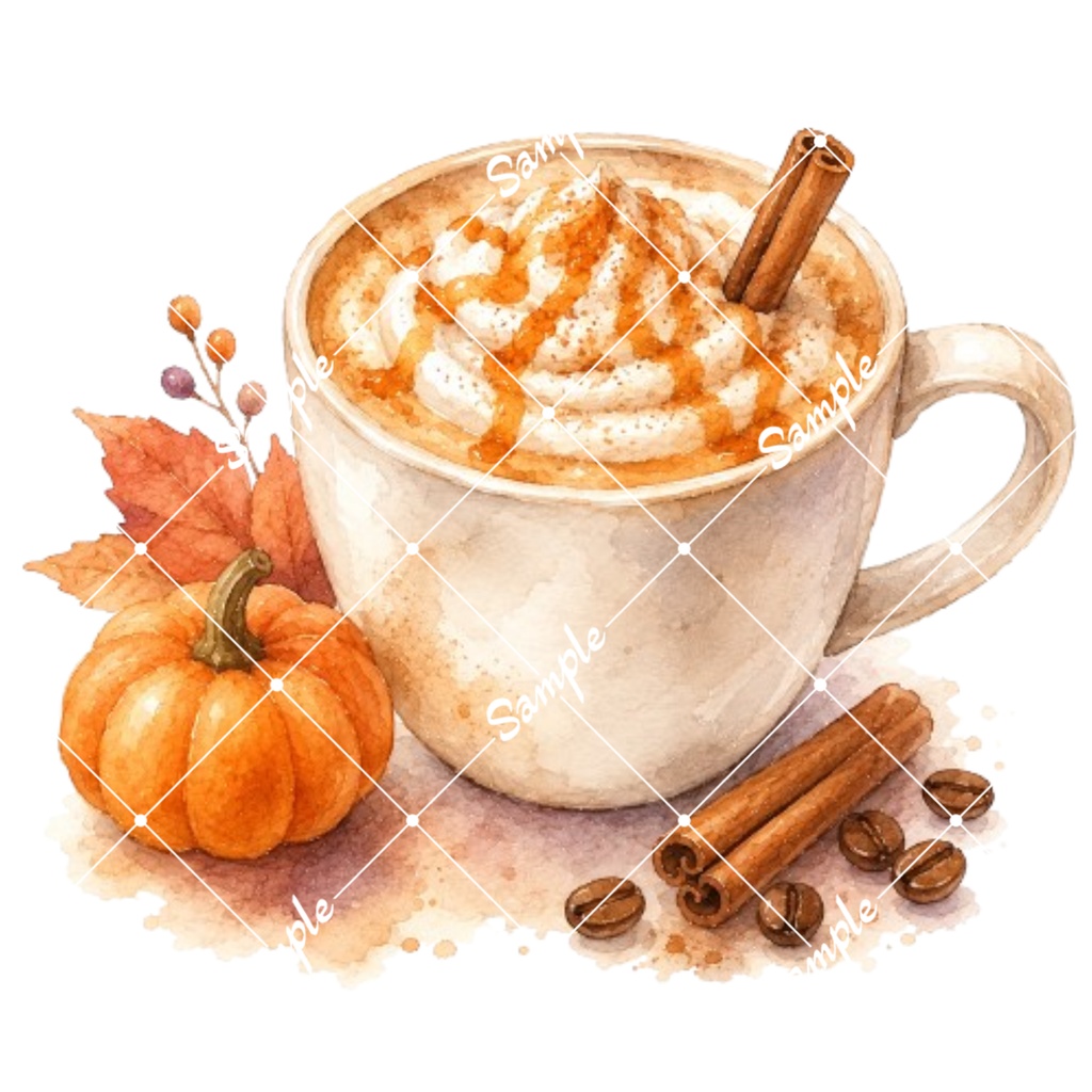 ハロウィンスイーツ 水彩素材10点、背景透過PNG、商用利用OK
