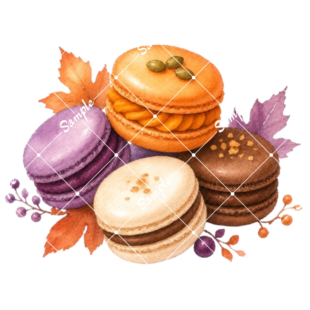 ハロウィンスイーツ 水彩素材10点、背景透過PNG、商用利用OK