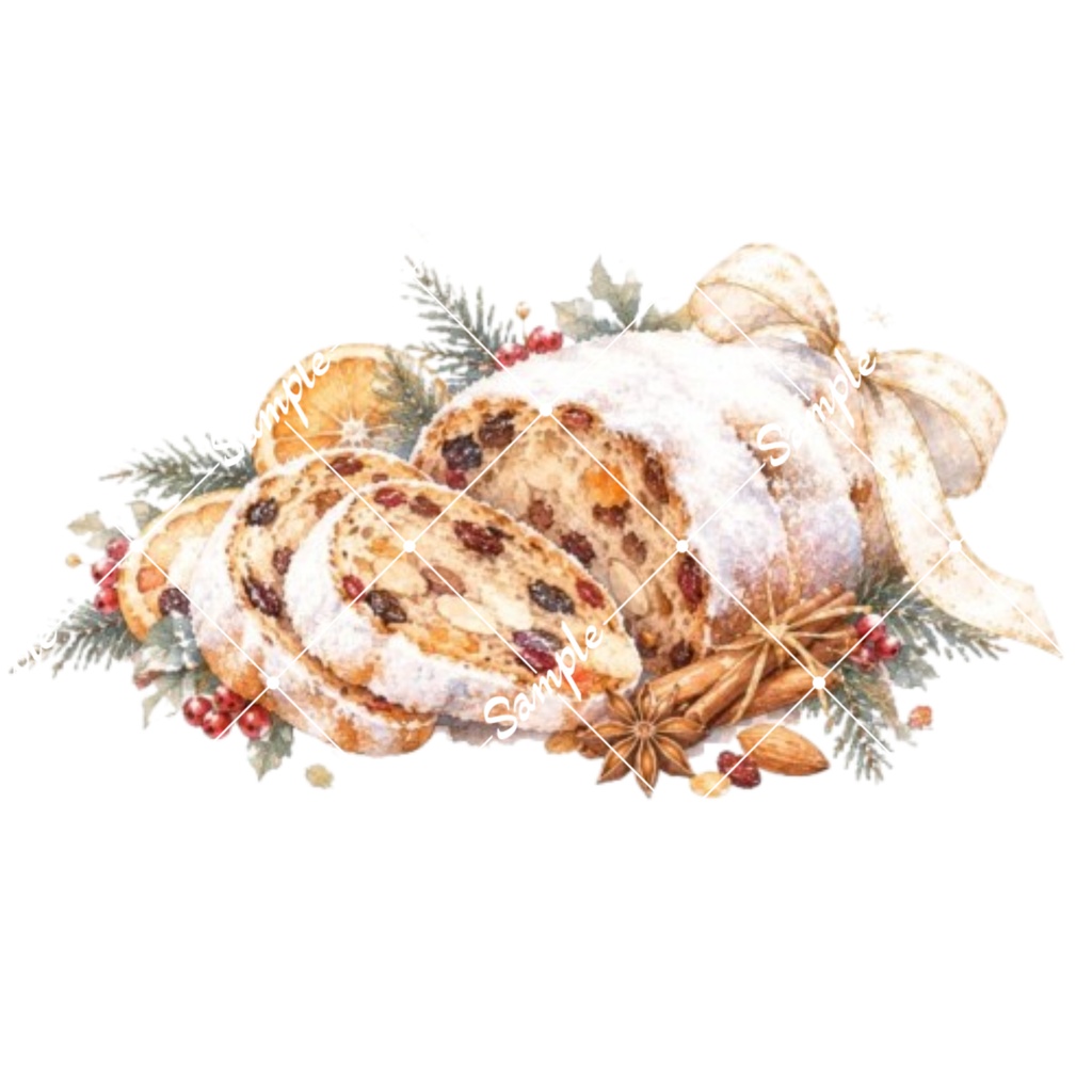 クリスマスカフェ水彩素材15点|背景透過PNG|冬のカフェイラスト